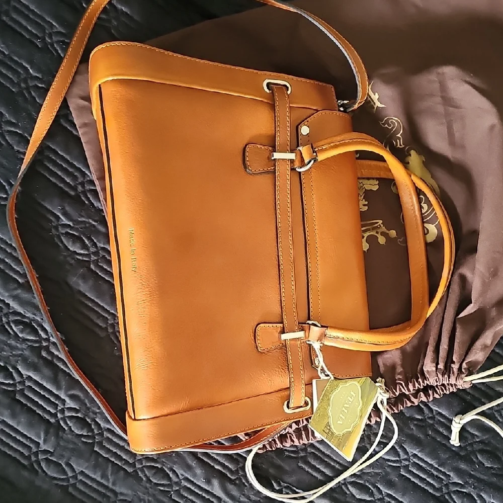 Pratesi Women's Cognac Brown Leather Satchel